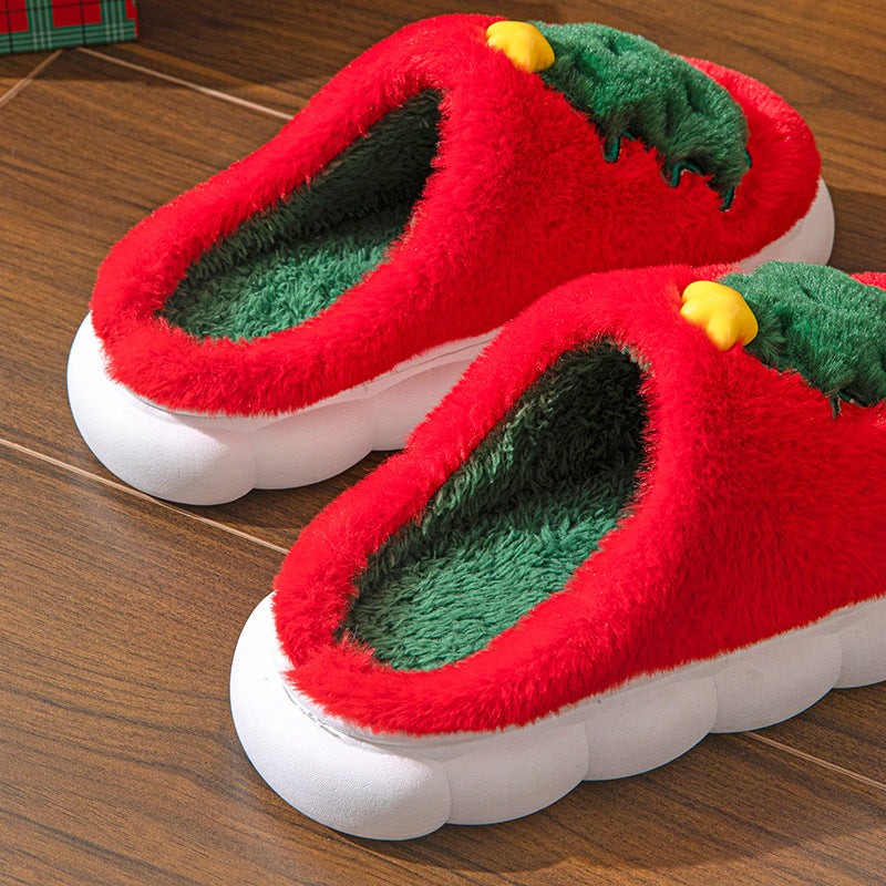 Cute Plush Cartoon Christmas Winter Slippers