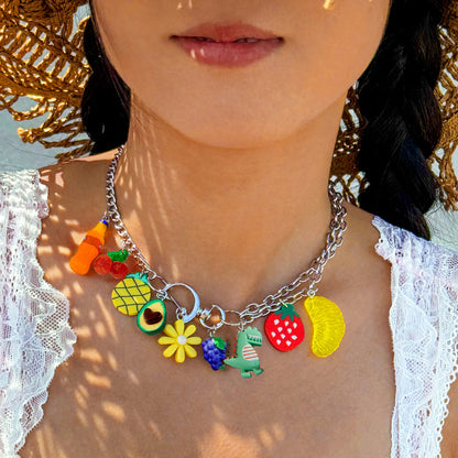 Bohemian Shell Bead Necklace With Starfish And Palm Tree Accents
