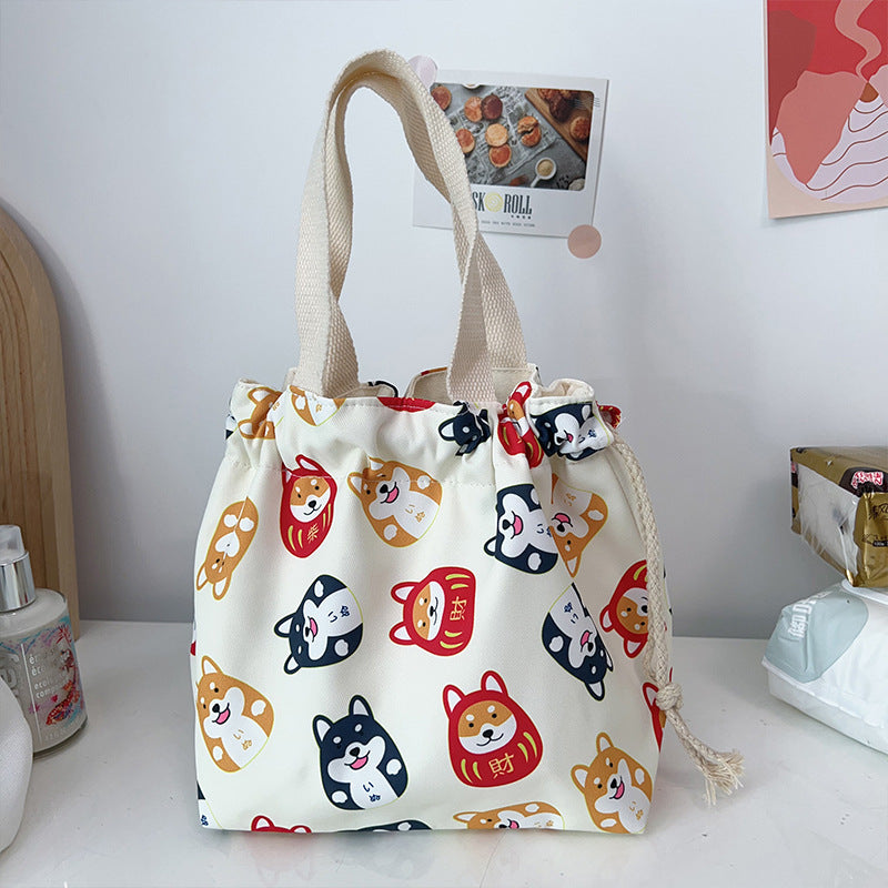 Trendy Waterproof Lunch Bag with Drawstring Closure
