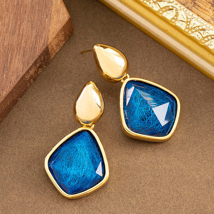 Geometric Acrylic Resin Earrings Stylish Casual Earrings For Women
