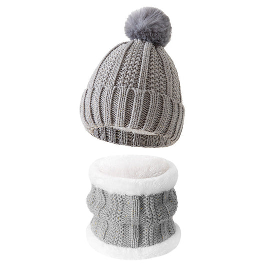 Warm Winter Knit Hat Scarf Gloves Set for Outdoor Activities