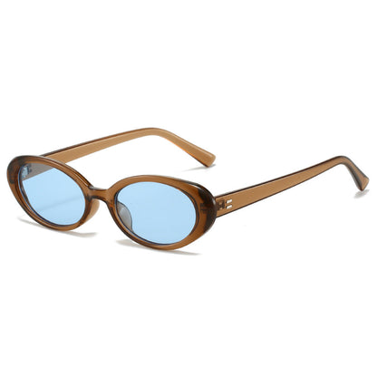 Retro Oval Frame Sunglasses Stylish UV400 Protection