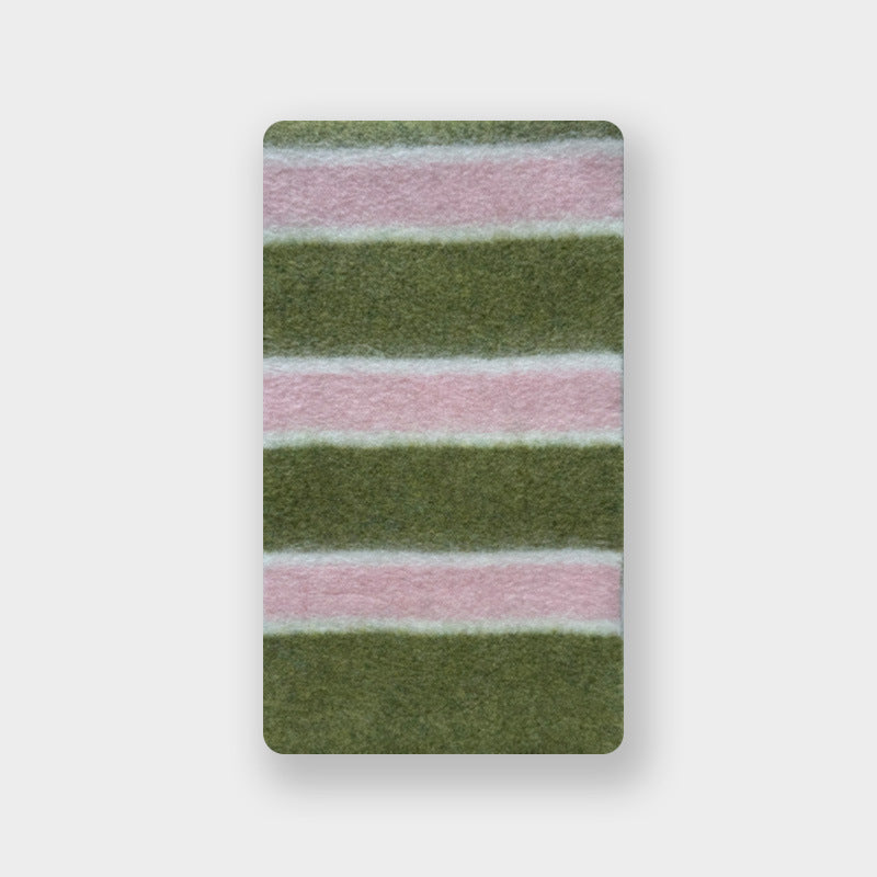Striped Wool Blend Scarf Soft Cozy Neck Warmer
