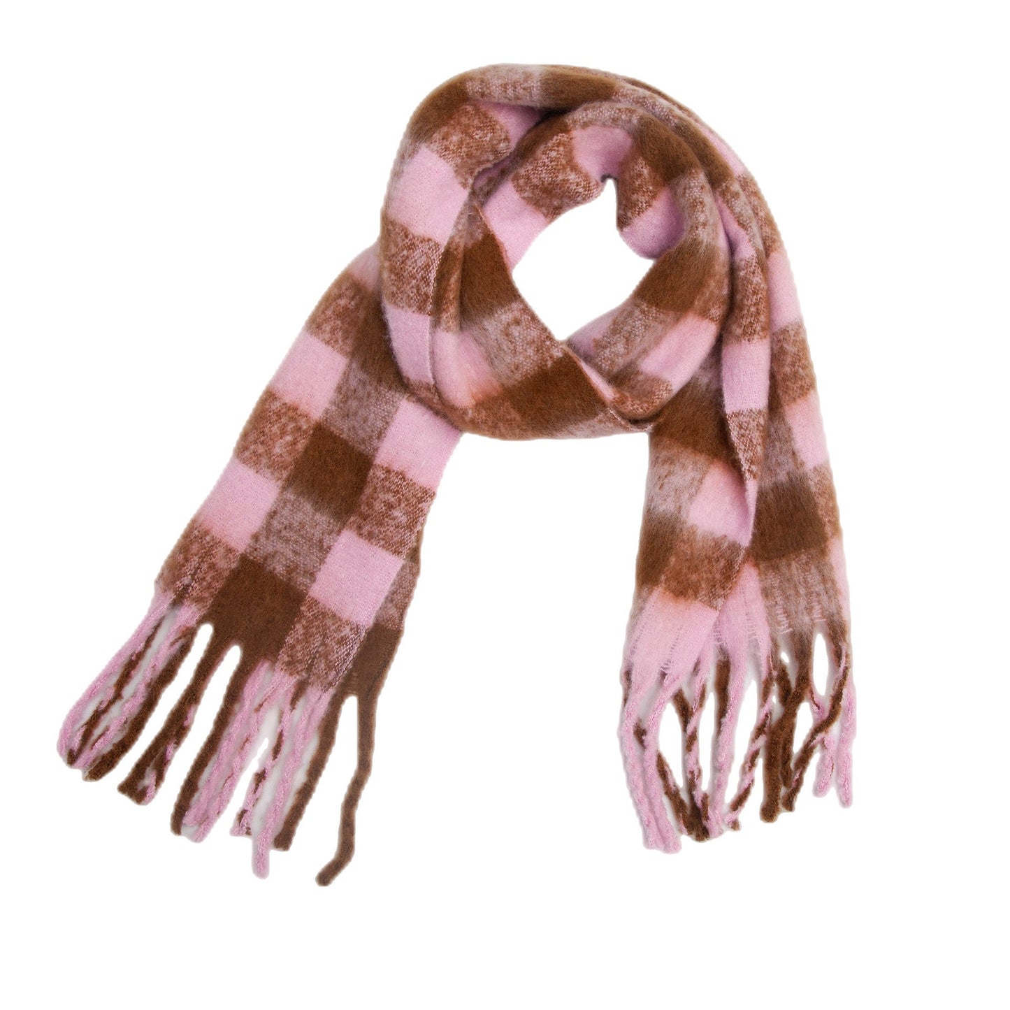 Coloful Plaid Tassel Scarves
