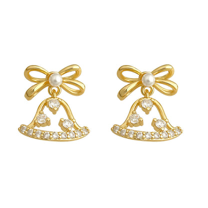 Elegant Hollow Bow Knot Bell Dangle Earring