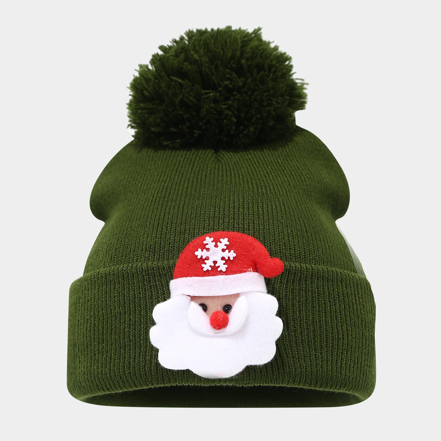 Cute Warm Christmas Knit Beanie Hat With Pom