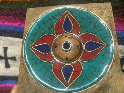 Pure Handmade Delicate Incense Plate, Incense Tray, Wooden Aromatherapy Flower-Like