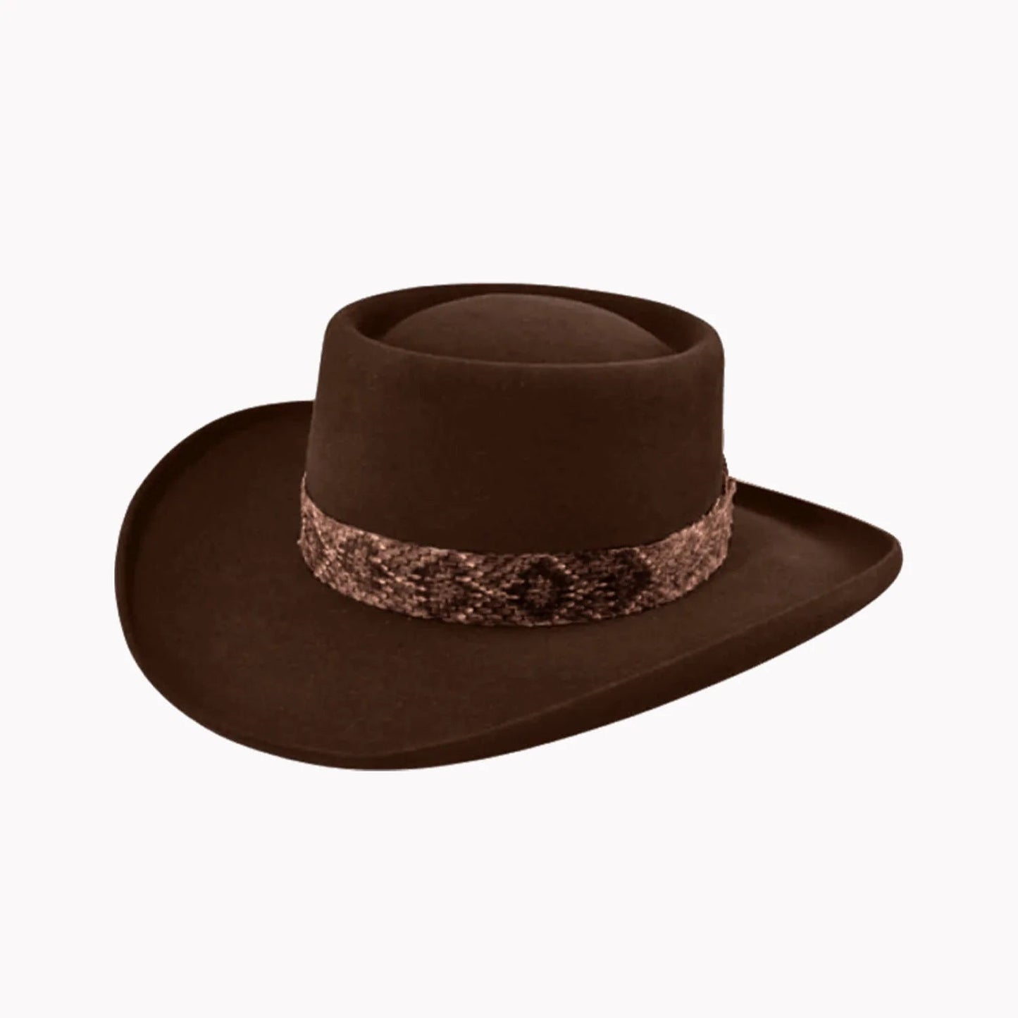 Wide Brim Bowler Hat Vintage Wool Felt Unisex