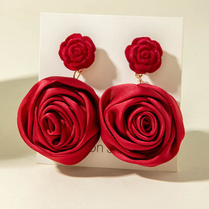 Colorful Floral Statement Earrings Handmade Resin Dangle Earrings