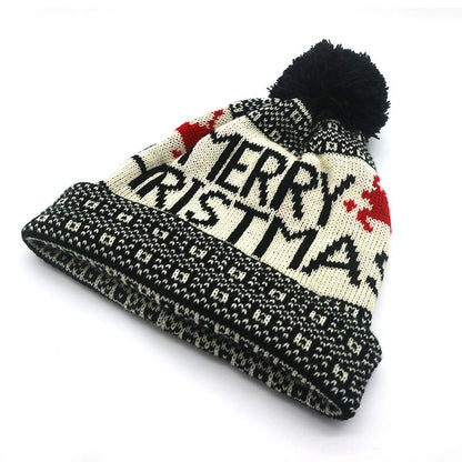 Trendy Thicken Plush Windproof Christmas Beanie Cap