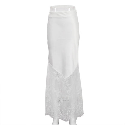 Elegant Lace Panel Sheath Skirt for Women