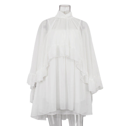 French-Inspired Sheer Sun Protection Tank Top Dress Set