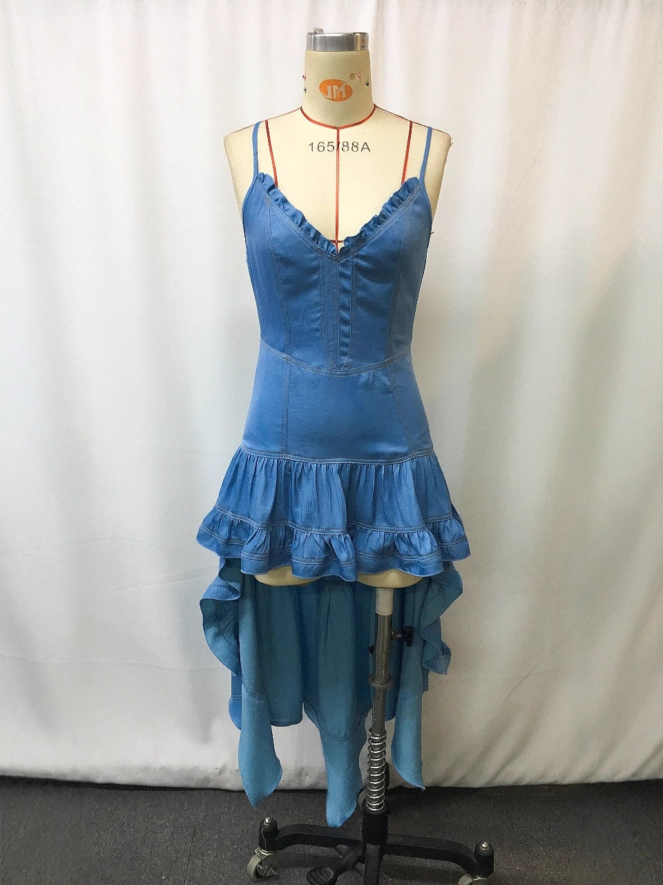 Vintage Bohemian Ruffled Midi Dress for Women