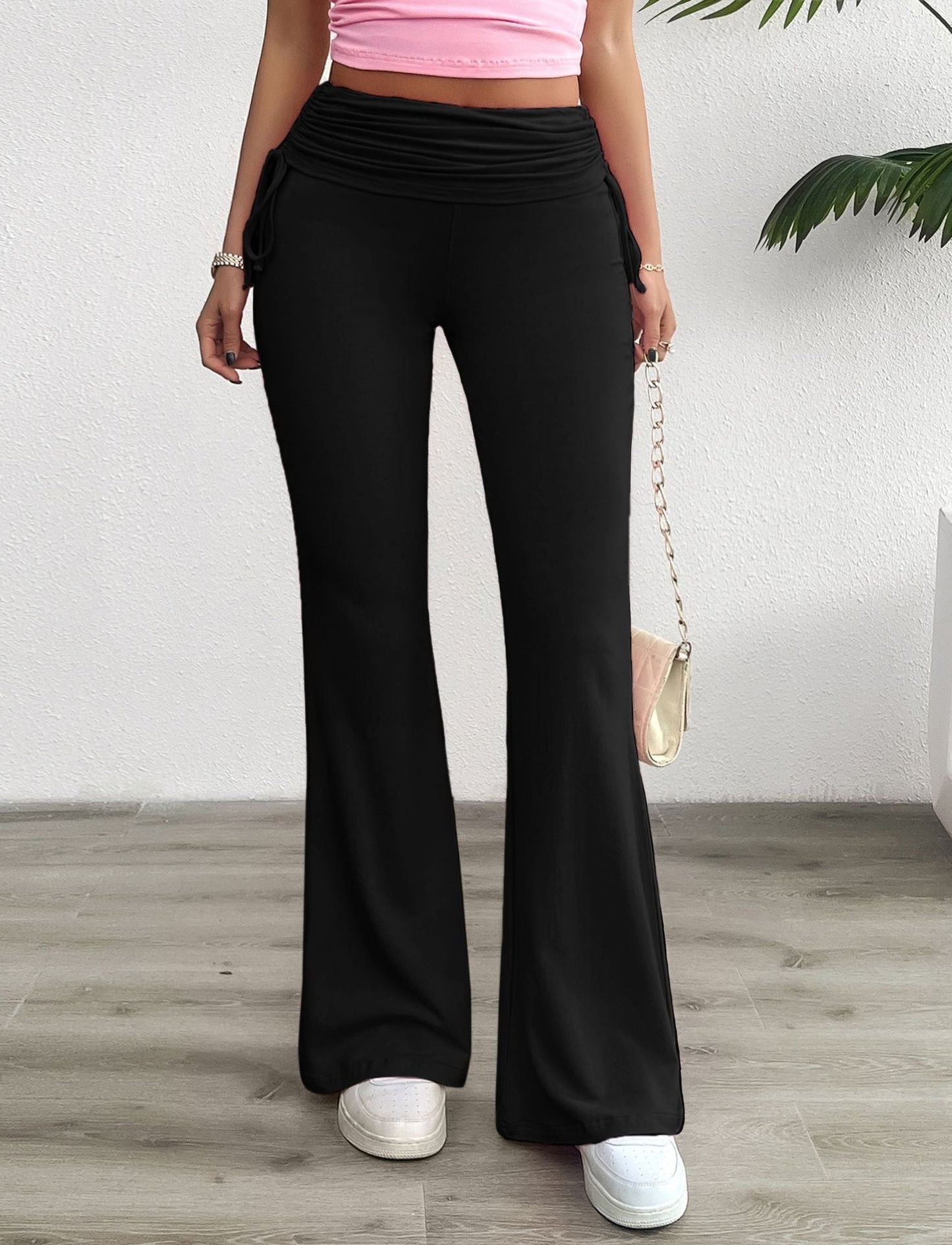 Comfortable Slim Fit Solid Color Trousers