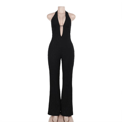 Trendy Lace V-Neck Jumpsuit for Women