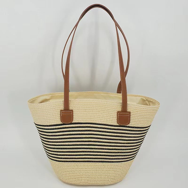 Women's Summer Straw Tote Bag Large Capacity Woven Shoulder Bag