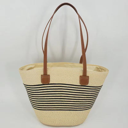Women's Summer Straw Tote Bag Large Capacity Woven Shoulder Bag