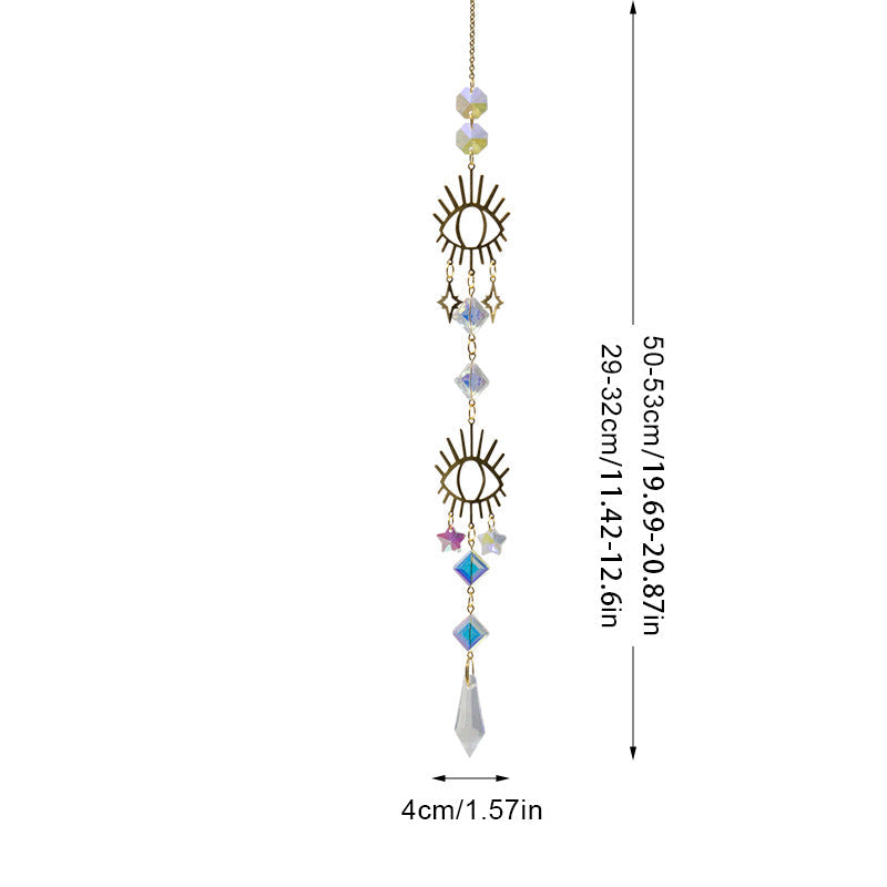 Colorful Sun Moon Hanging Crystal Decoration