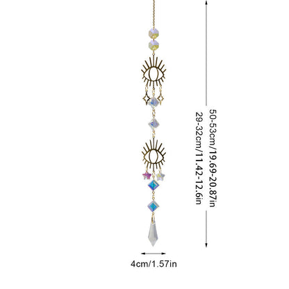 Colorful Sun Moon Hanging Crystal Decoration