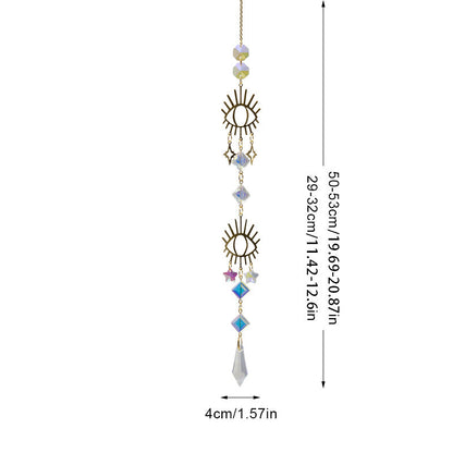 Colorful Sun Moon Hanging Crystal Decoration