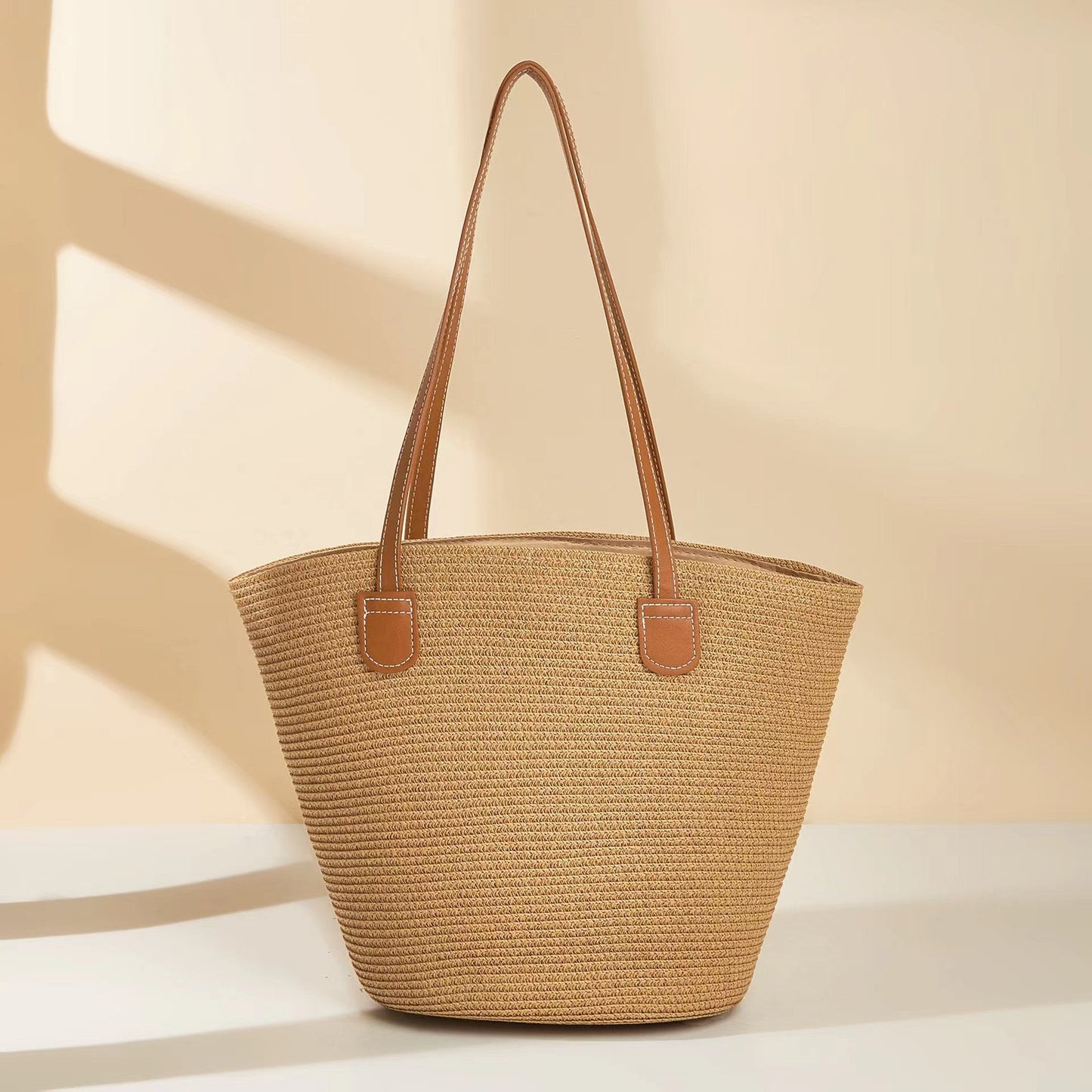 Women's Summer Straw Tote Bag Large Capacity Woven Shoulder Bag