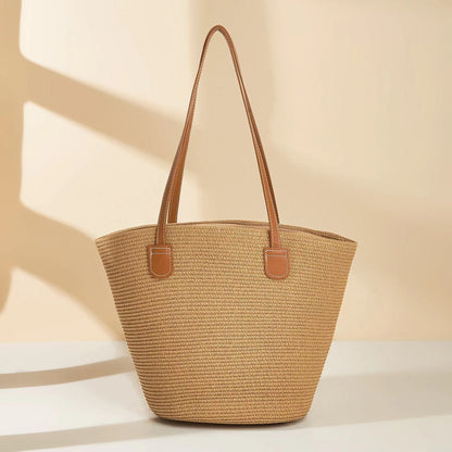 Women's Summer Straw Tote Bag Large Capacity Woven Shoulder Bag
