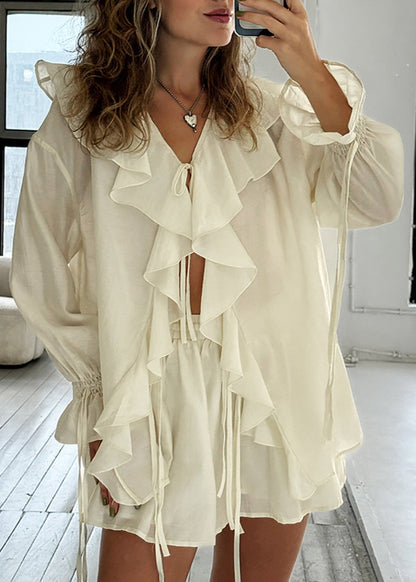 Flowy Two Piece Set With Ruffle Details