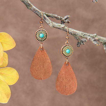 Bohemian Geometric Metal Earrings Creative Design for Women