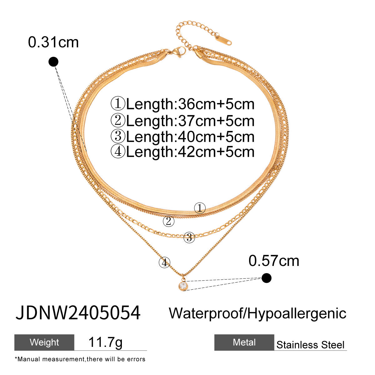 Chic Gold Plated Stainless Steel Choker Necklace