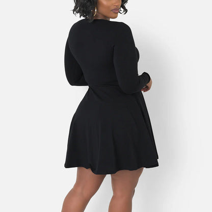 Chic Hollow Out Bodycon Dress Casual Short Sleeves