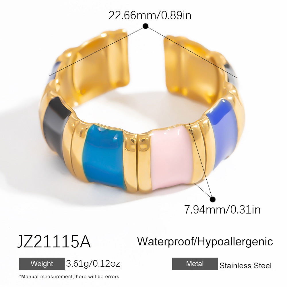 Trendy Open-Style Titanium Steel Rings for Women