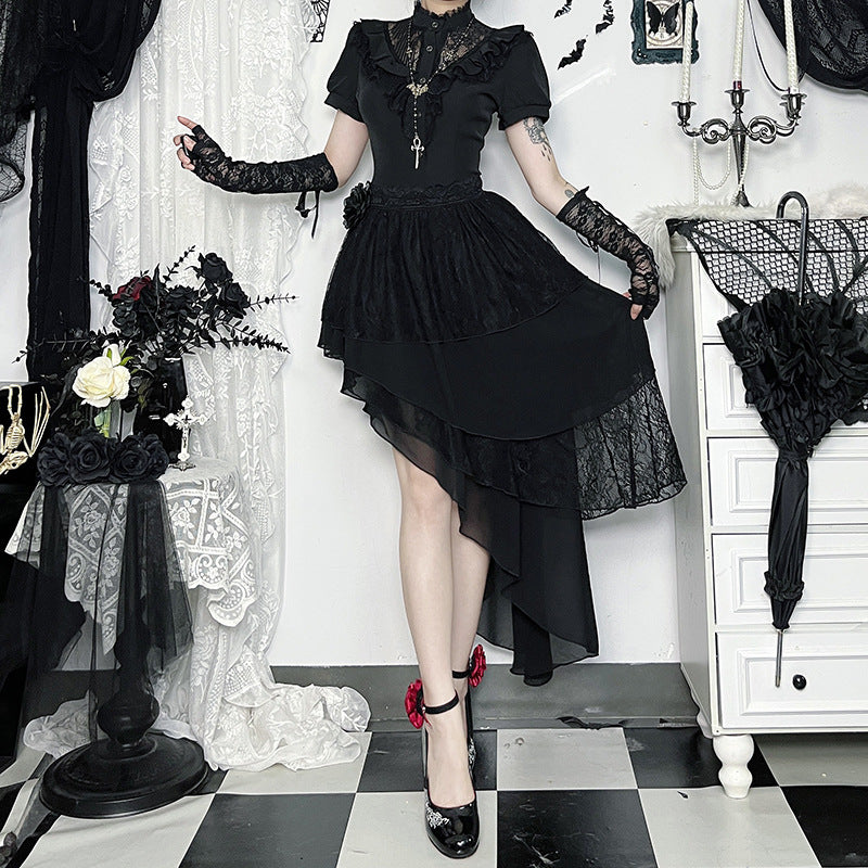 Mystery Traveler Aesthetic Midi Skirt Dark Style
