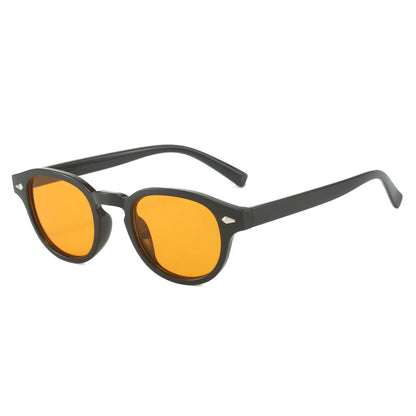 Vintage Round Frame Sunglasses for Men Stylish Casual Eyewear