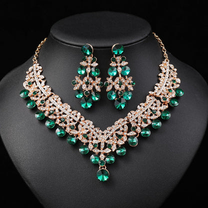 Bridal Necklace and Earrings Set Vintage Floral Accessories
