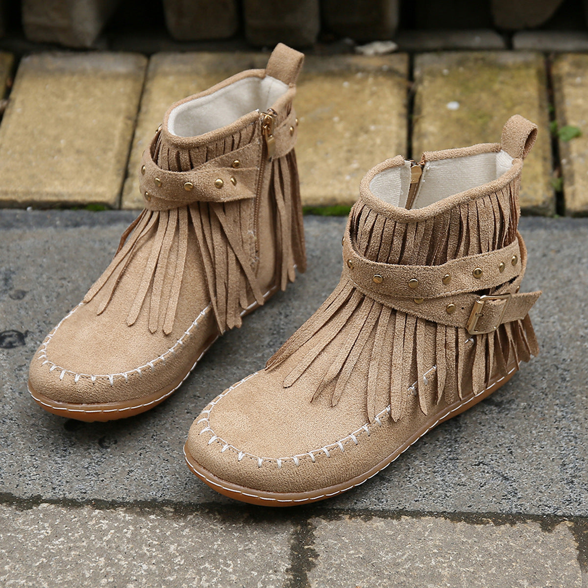 Women'S Double-Decker Tassel Boots