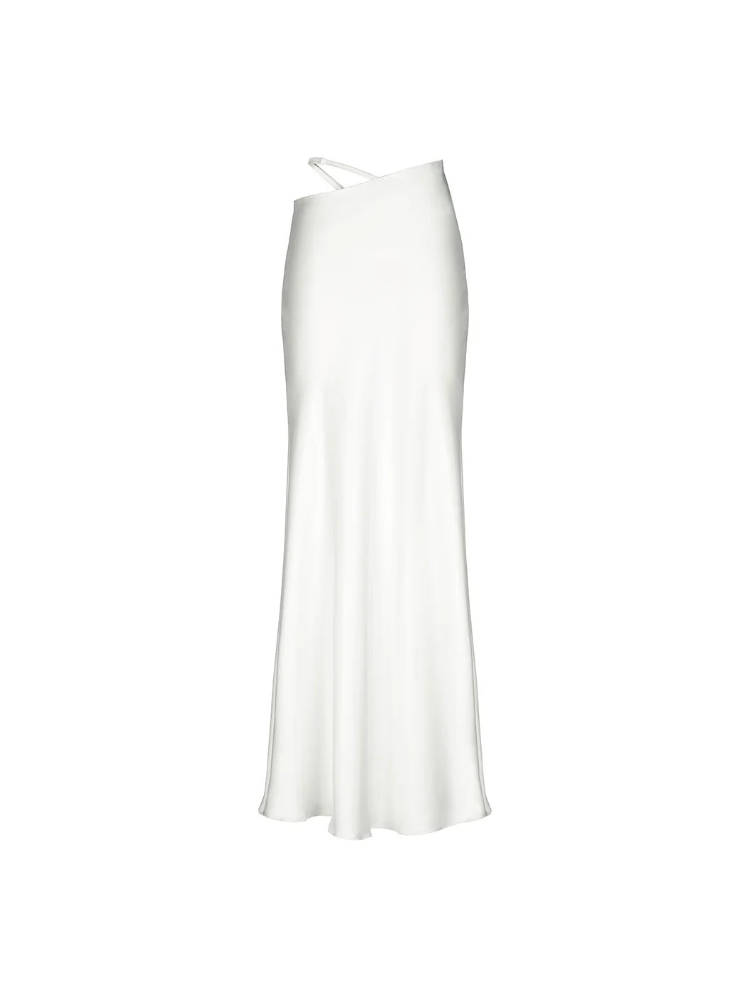 Solid Color Long Midi Skirt Elegant Soft Stretchy Skirt