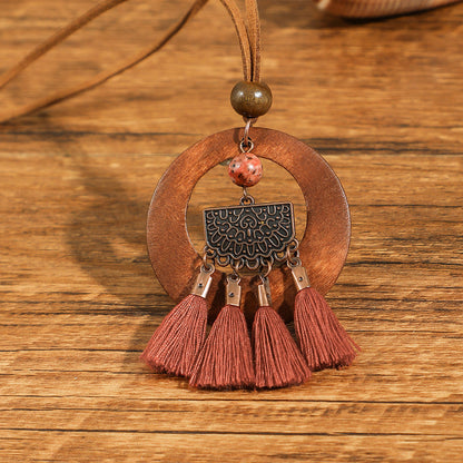 Bohemian Floral Shell Necklace Vintage Style Accessories