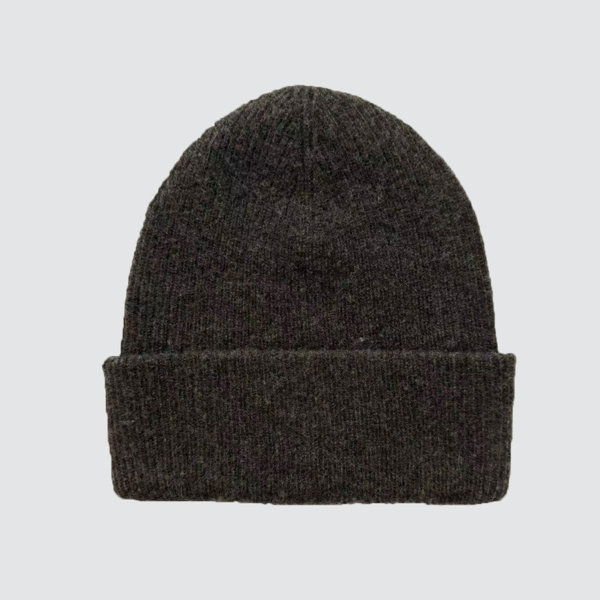 Double-Layer Cashmere Blend Knit Beanie Hat for Men and Women