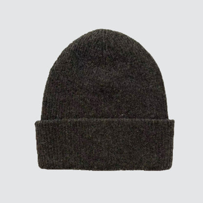 Double-Layer Cashmere Blend Knit Beanie Hat for Men and Women
