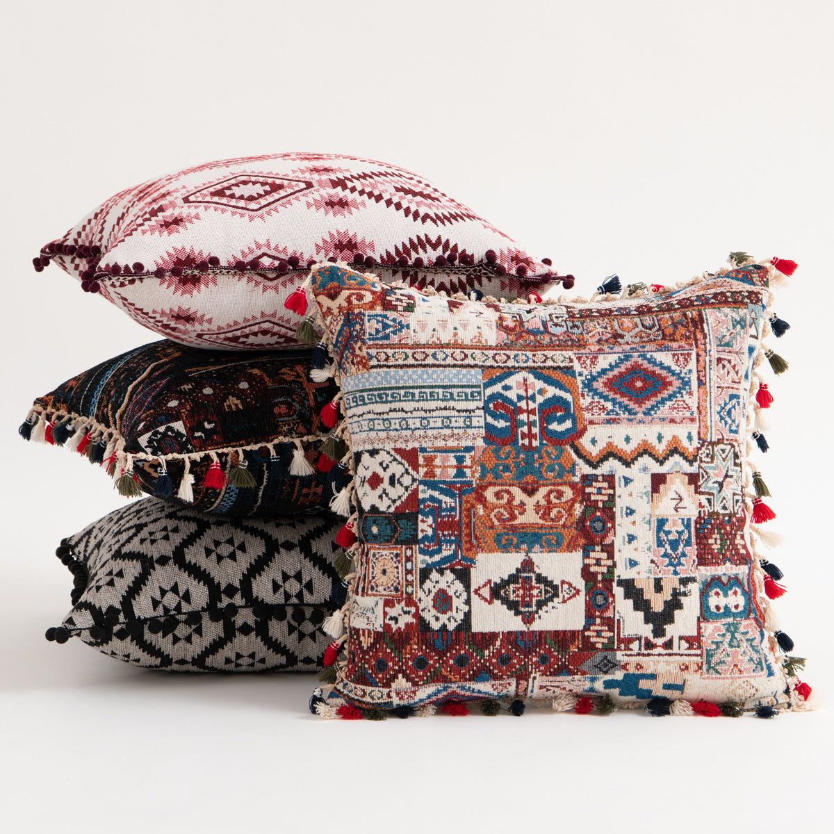 Moroccan Flower Hairball Geometric Throw Pillow Cushion Pillowcase