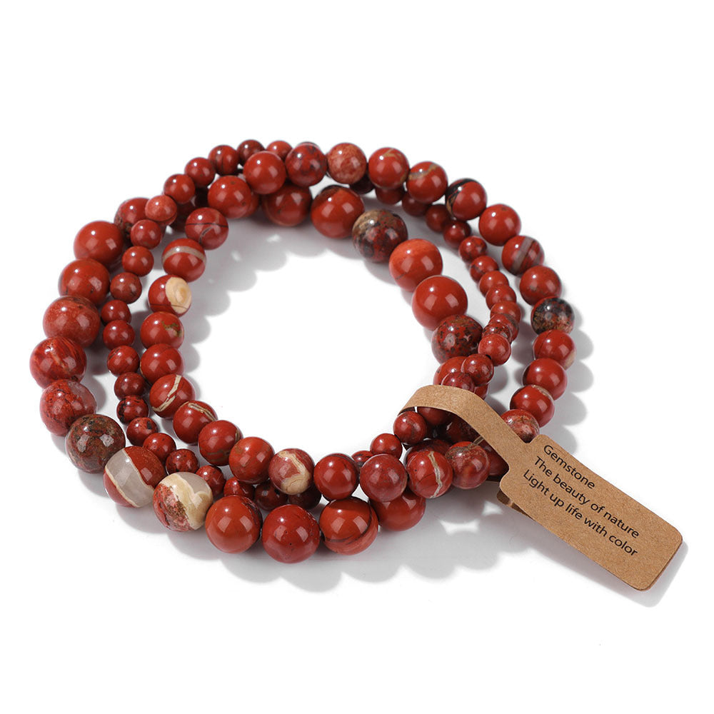 3Pcs Simple Stretch Beaded Bracelet Set