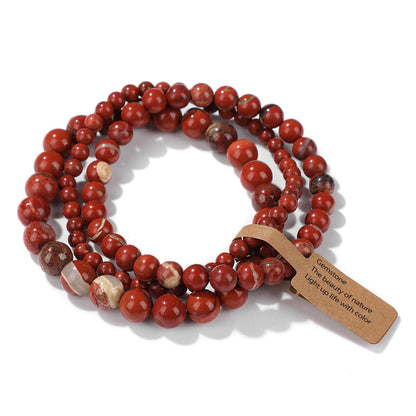 3Pcs Simple Stretch Beaded Bracelet Set