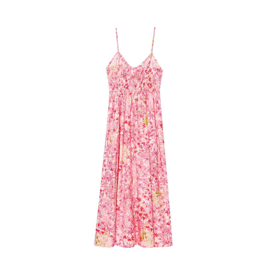 Casual Floral Print Spaghetti Strap Maxi Dress