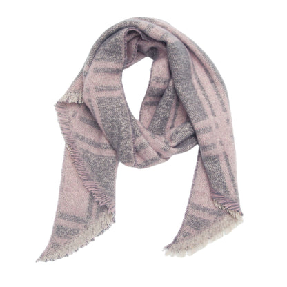 Vintage Jacquard Plaid Triangle Soft Scarf