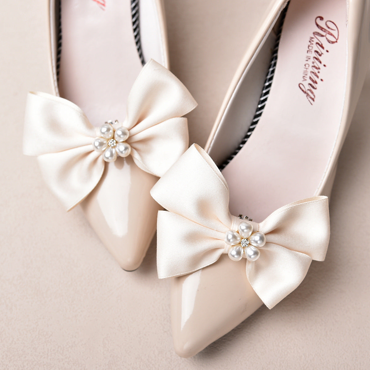 White Butterfly Alloy Shoe Clips for Wedding Accessories