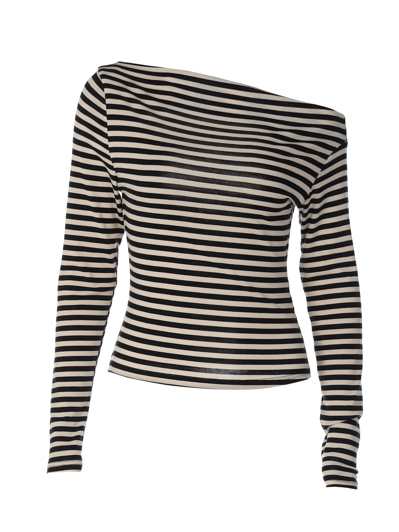 Color Block Striped Long Sleeve T-Shirt for Women