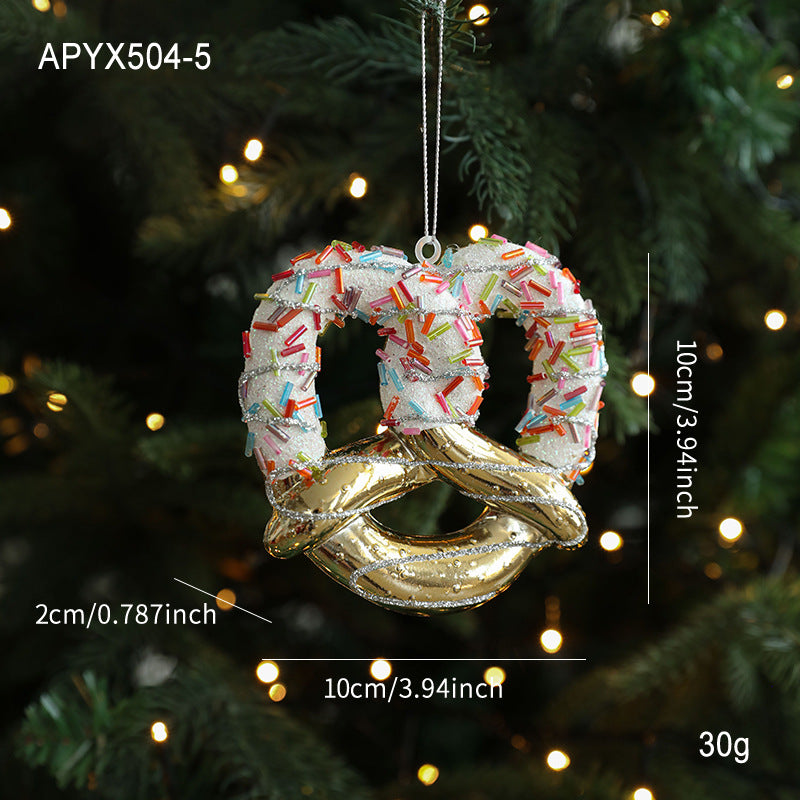 Sparkly Cartoon Charm Christmas Hanging Ornament