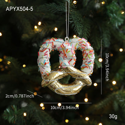 Sparkly Cartoon Charm Christmas Hanging Ornament