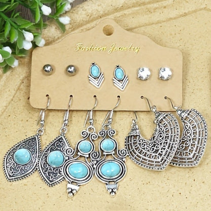 Exaggerated Creative Snake and Butterfly Earrings Set