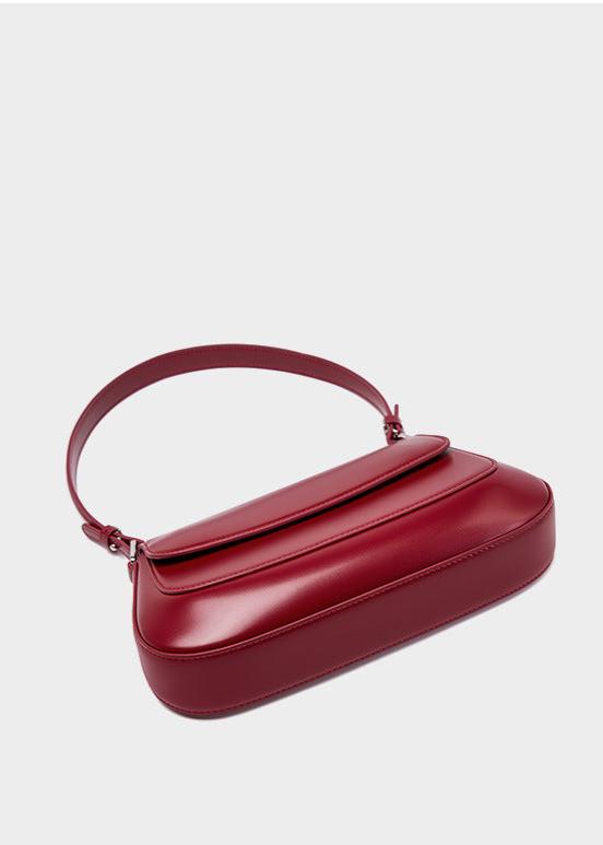 High Grade Leather Shoulder Bag With Dual Flap